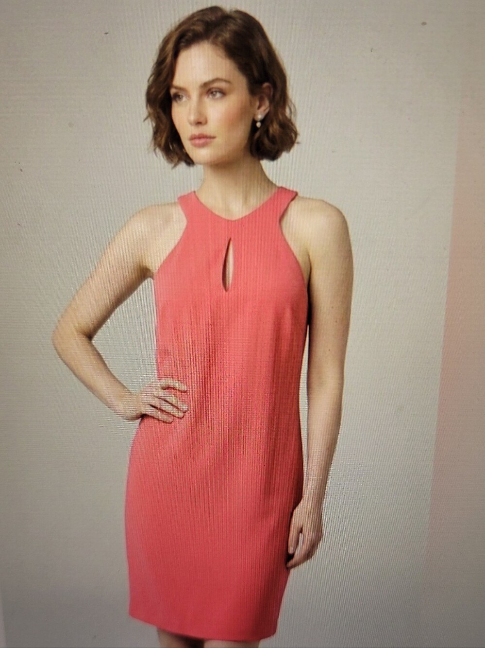 NWOT Trina Turk Coral Sheath Dress Size 10